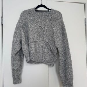 Grey Bow Sweater - American Eagle